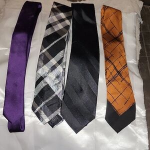 Damo Purple and Black Tie Collection Accessories